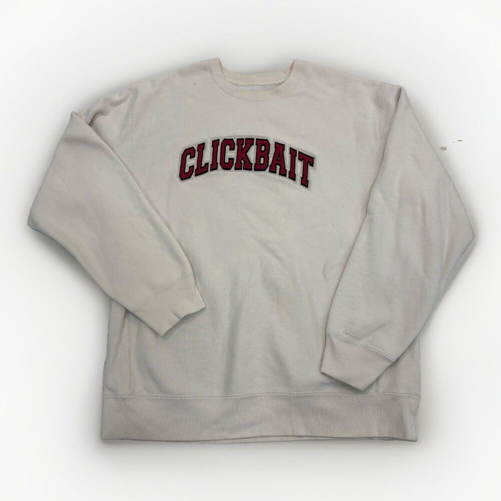 Clickbait Sweatshirt Mens Size XXL Crewneck David Dobrik YouTube